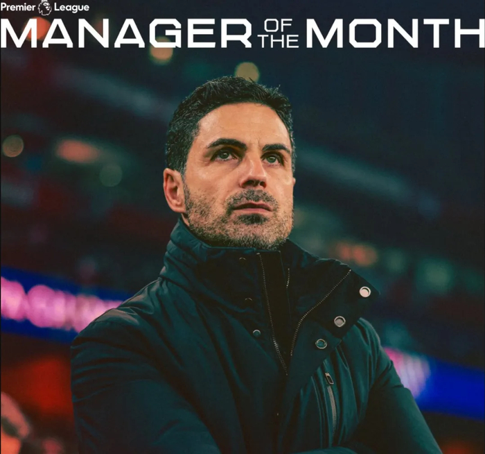 阿尔特塔生日受贺英超最佳主帅提名引热议